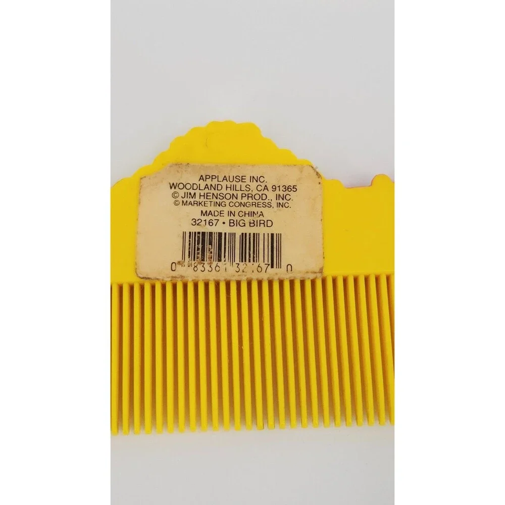 Vintage 1990 Sesame Street Big Bird Childs Hair Comb Applause Retro 6
